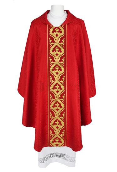 Vestment - Gothic Chasuble with stole made of damask fabric