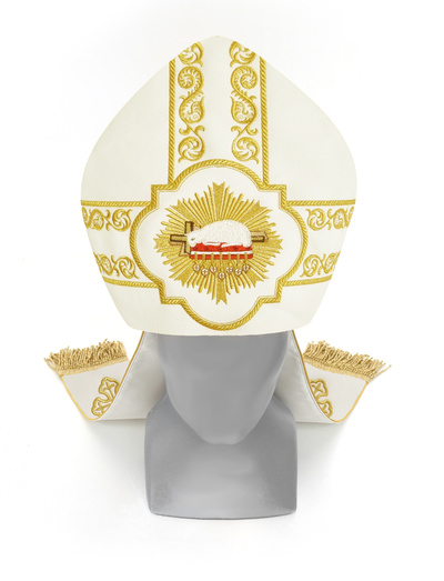 Mitre for Easter season The Lamb of God 